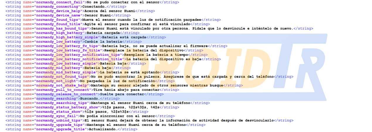 Textos de la app