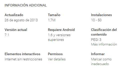 Información adicional