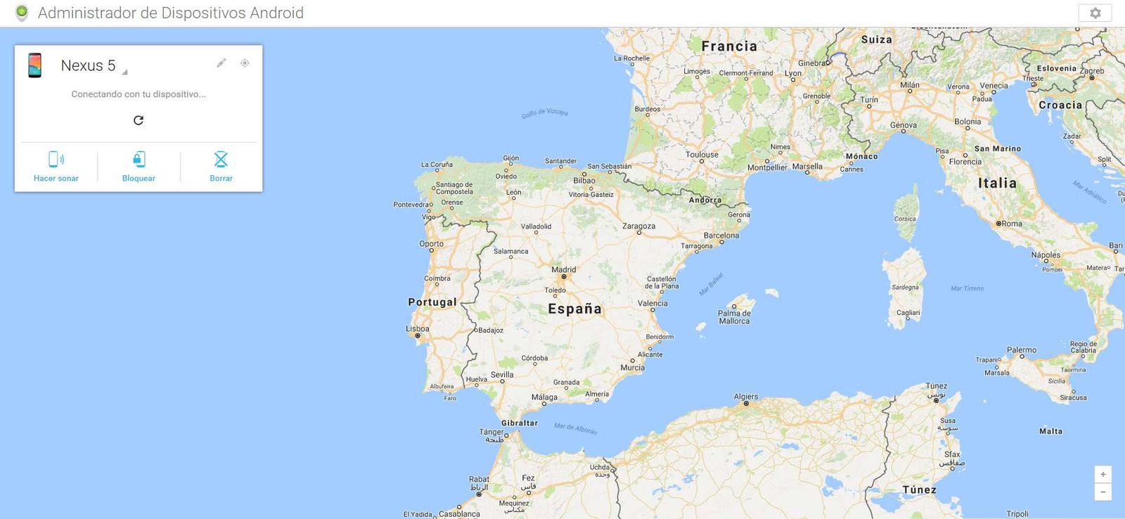 Localización de nuestro dispositivo