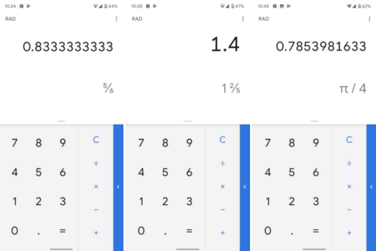 tenaz caldera Mancha La última actualización de la calculadora de Google mostrará los resultados  en fracciones