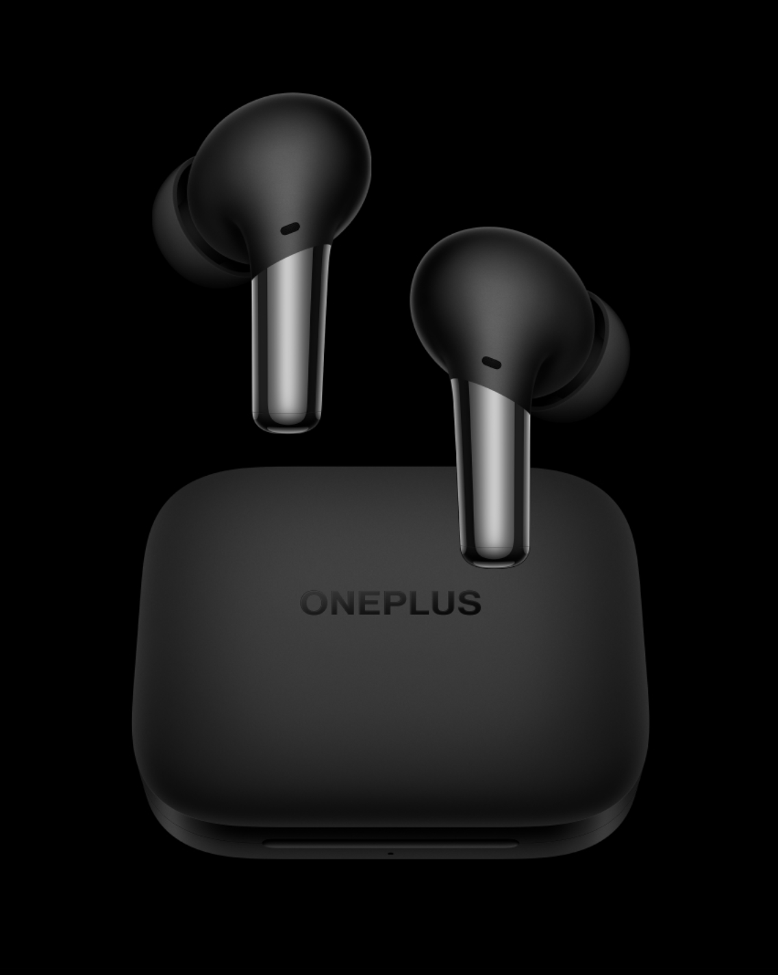 Auriculares OnePlus Buds Pro de color negro con su estuche.