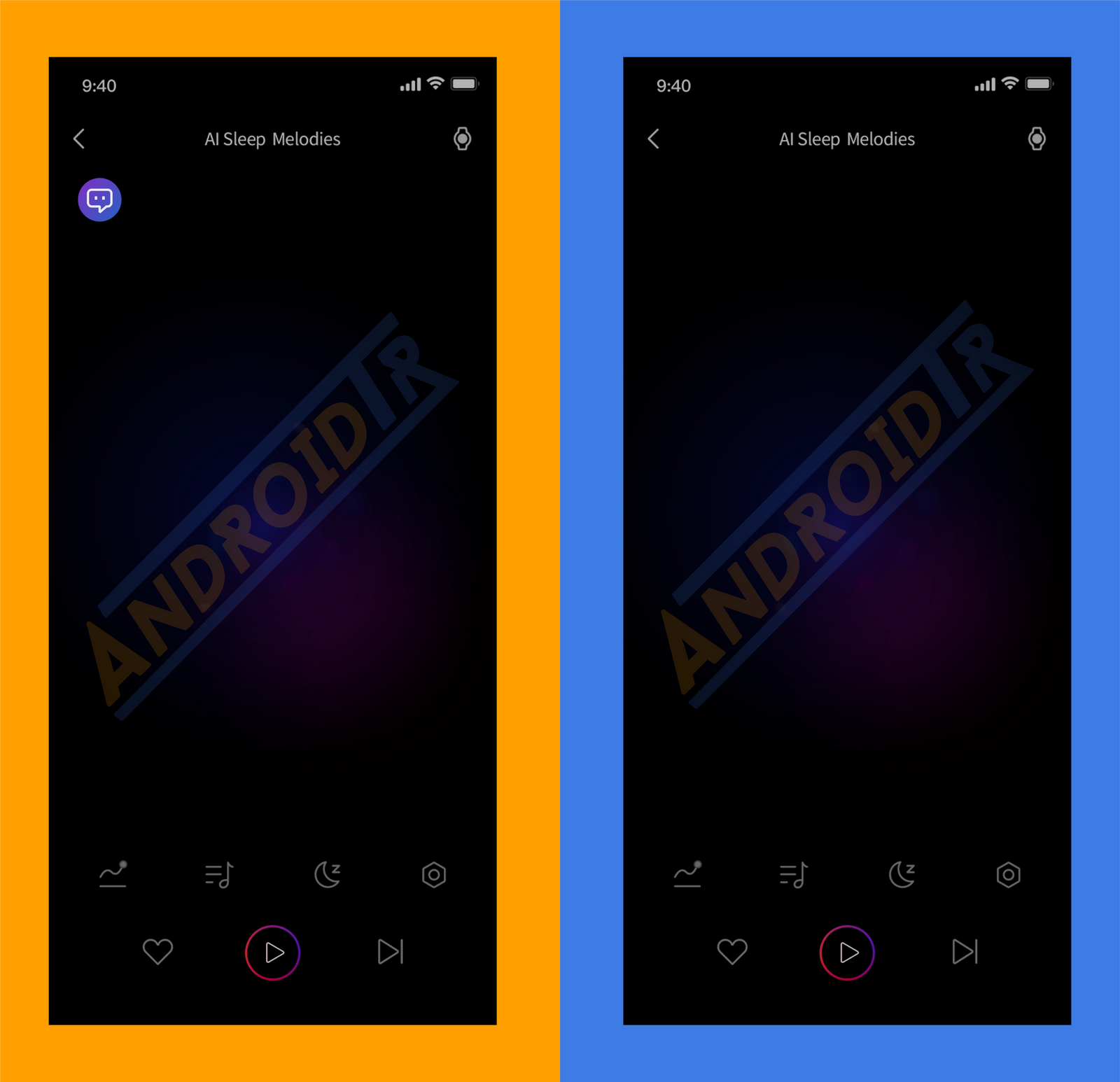 Dos capturas de pantalla de Zepp Aura con y sin botón de ChatGPT.