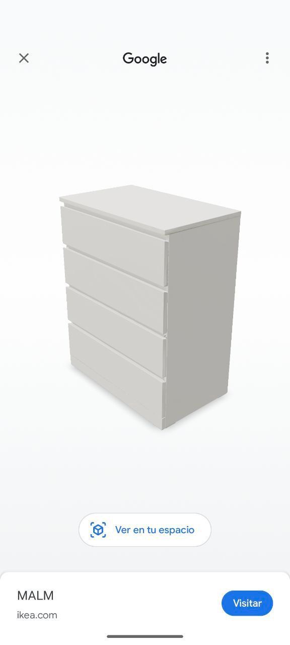 Modelo 3D del mueble MALM de IKEA.