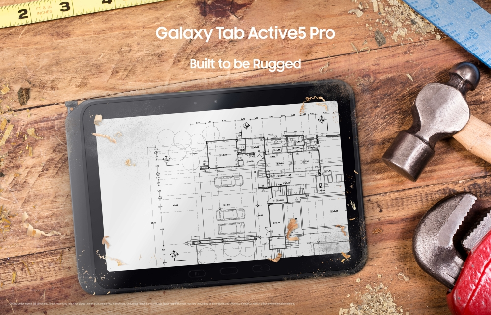 Imagen promocional de la nueva Samsung Galaxy Tab Active5 Pro