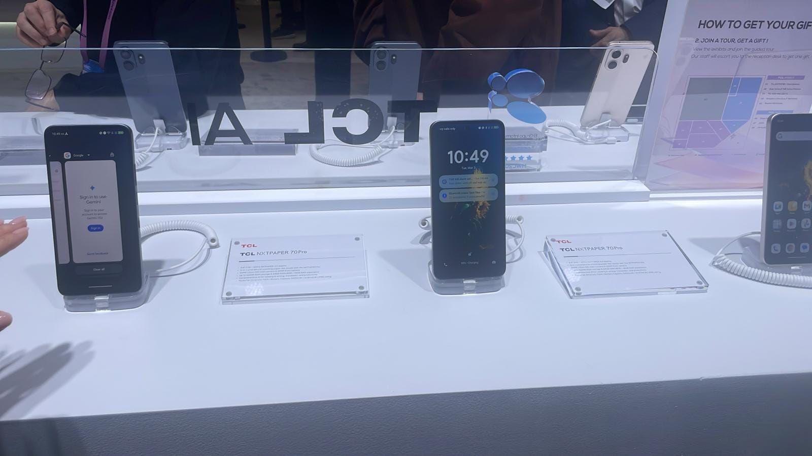 Fotografía de los nuevos NXTPAPER 70 Pro presentados durante el MWC 2026 de Barcelona