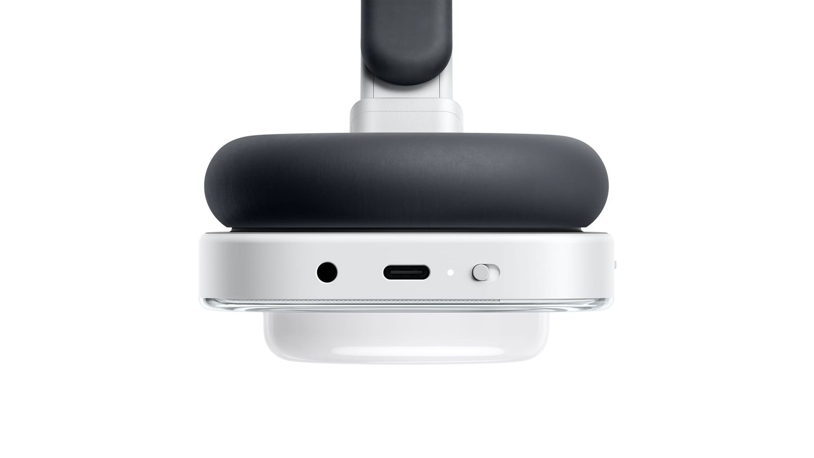 Imagen promocional de los nuevos auriculares de diadema Nothing Headphone (a) en color blanco