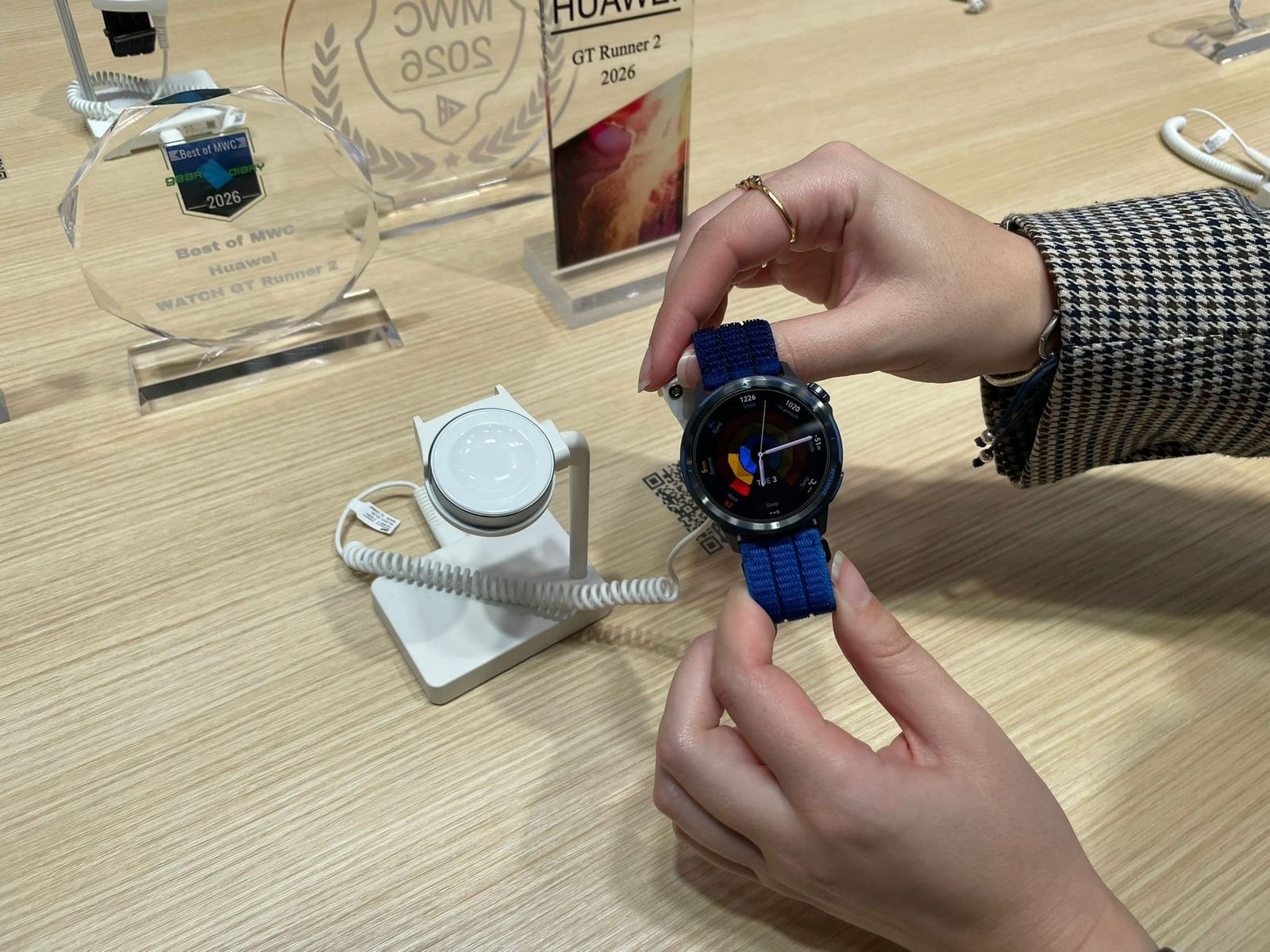 Fotografía del smartwatch Huawei GT Runner 2 en su presentación en el MWC 2026 de Barcelona