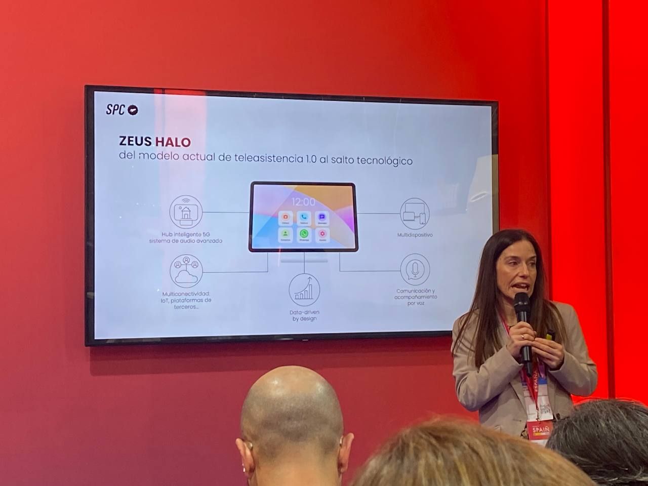 Fotografía de la presentación de ZEUS HALO de SPC durante el MWC 2026 de Barcelona