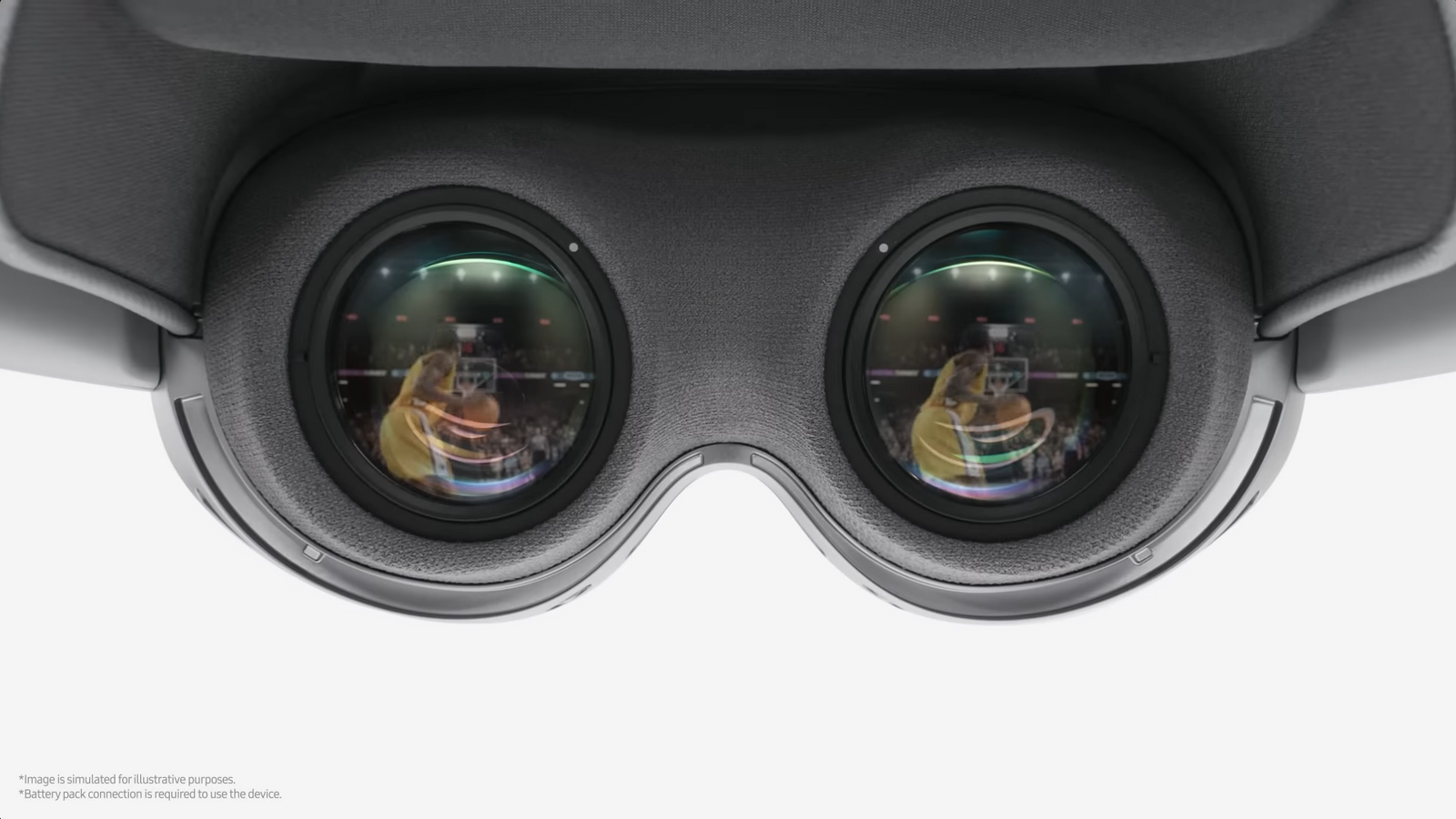 Fotograma del vídeo de presentación de las Samsung Galaxy XR